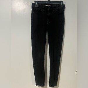 Levi's 711 Skinny Ankle Women's Black Denim Jeans Classic 5-Pocket Sz 27